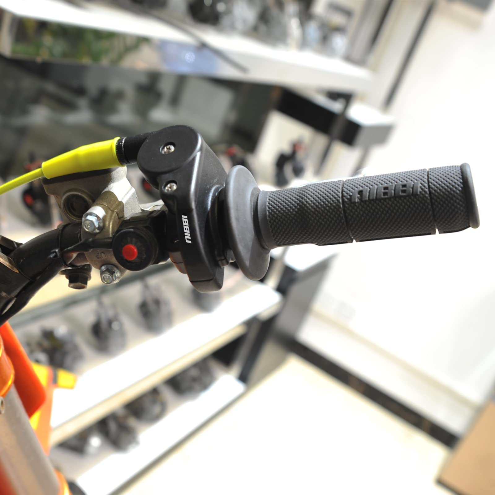 nibbi throttle on dirt bike in action illustrating responsive acceleration