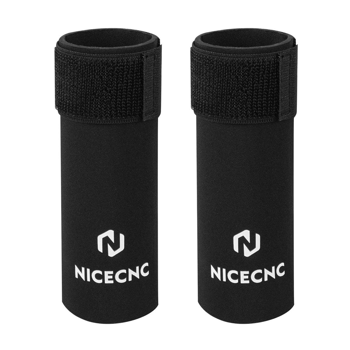 NICECNC front view of fork protector showing full coverage and quick fit benefit