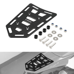 NICECNC rear rack front view showing mounting pattern and clearance benefit