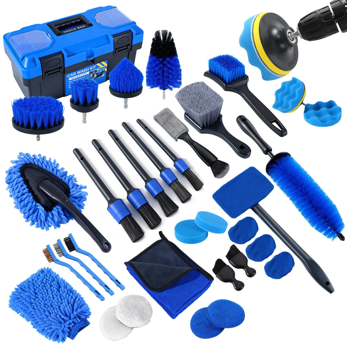 NIKCOSMK open storage box showing full kit for organized cleaning