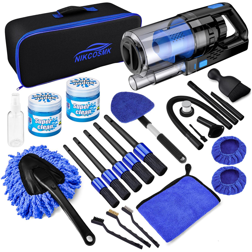 NIKCOSMK front packaging showing full 17-piece kit, clear organization benefit