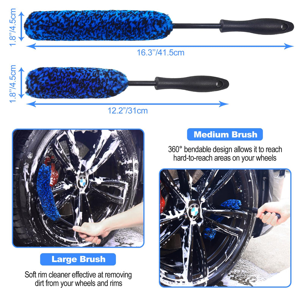 NIKCOSMK large woolie close-up showing soft fibers for safe rim cleaning and high solution retention