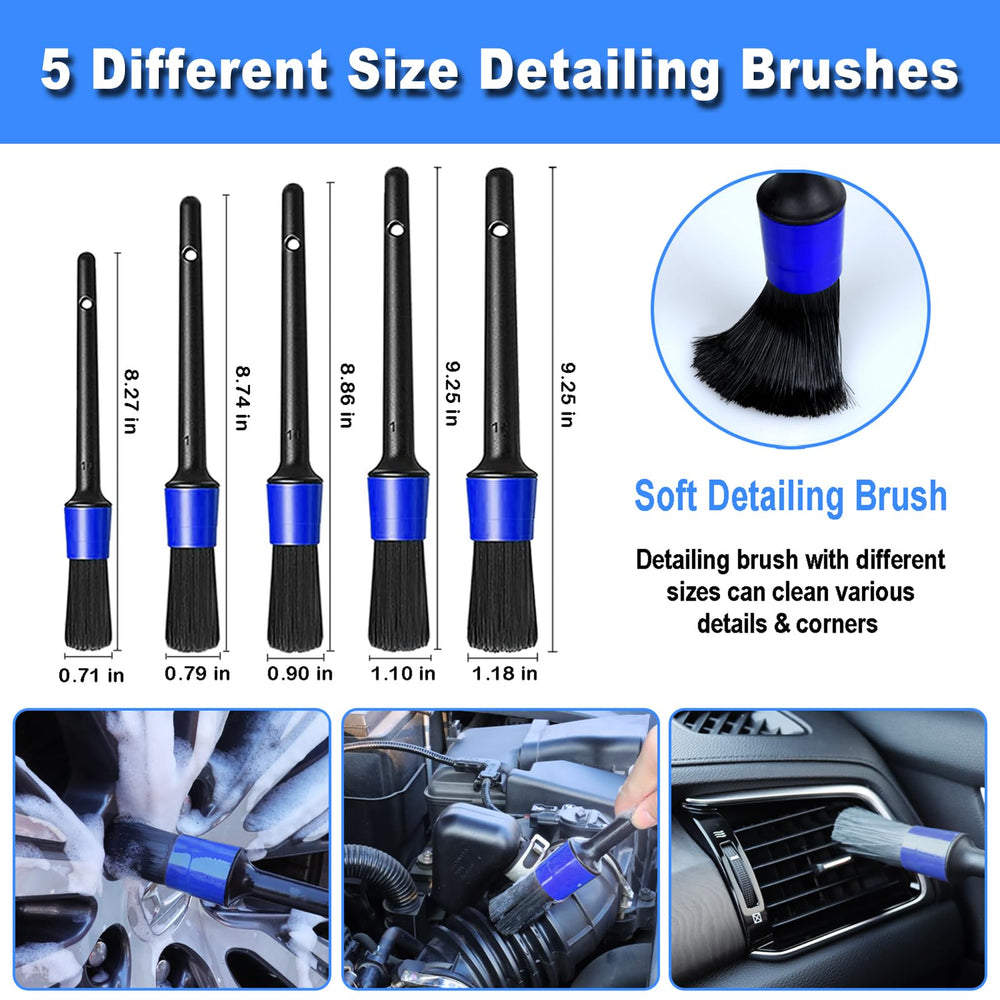 NIKCOSMK tire brush close detail with firmer bristles for effective sidewall grime removal