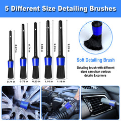 NIKCOSMK tire brush close detail with firmer bristles for effective sidewall grime removal