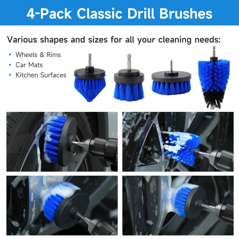 NIKCOSMK wheel and tire brushes reaching spokes and rims