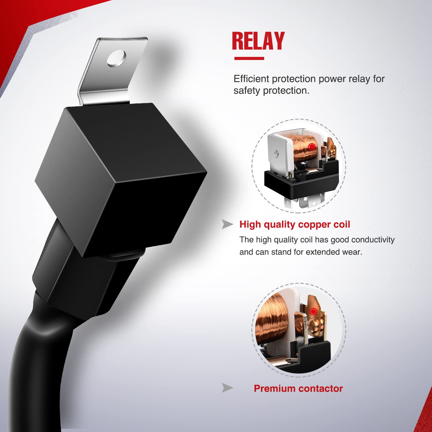 Nilight 15ft cable extended to show length and installation flexibility