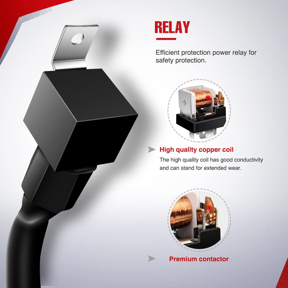 Nilight 15ft cable extended to show length and installation flexibility