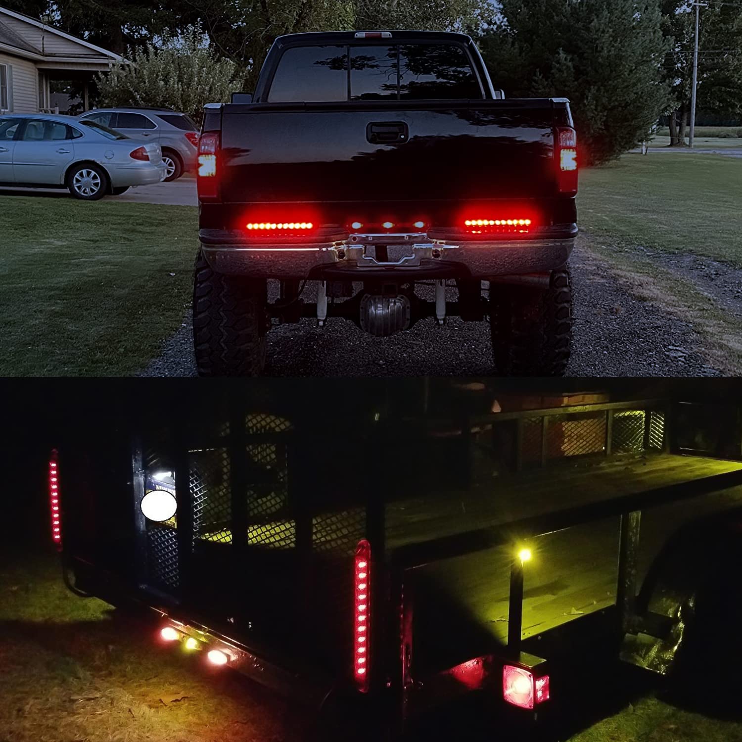 Nilight illuminated at night on trailer demonstrating clear nighttime visibility