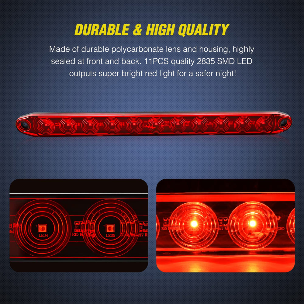 Nilight side profile highlighting sealed polycarbonate lens for water resistance