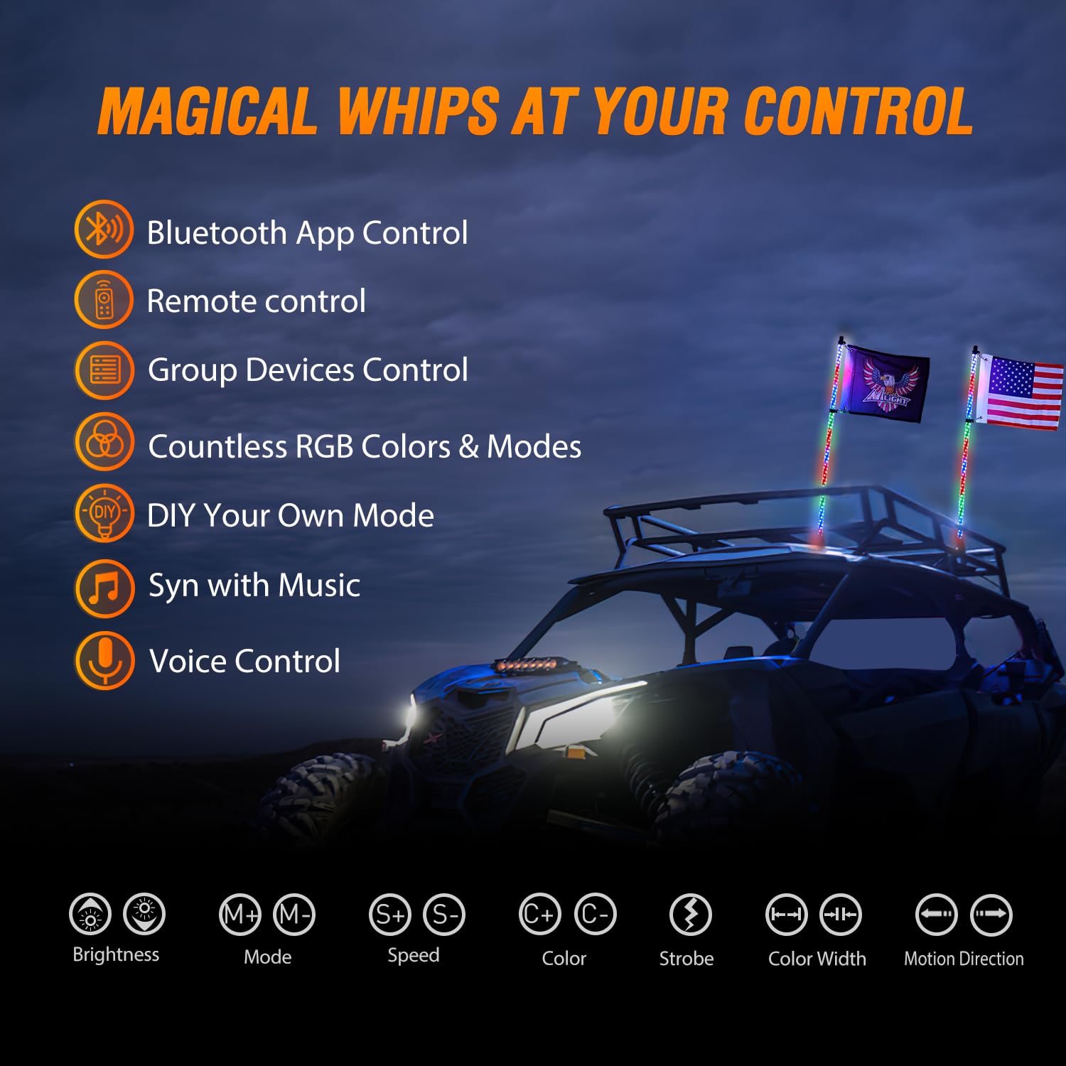 Nilight close-up of 360° spiral LED pattern highlighting brightness and color