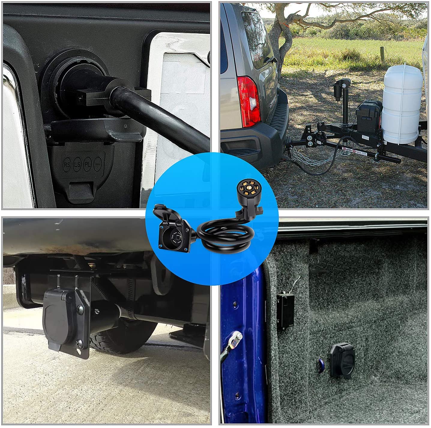 Nilight connecting RV to trailer, compatible universal towing connection