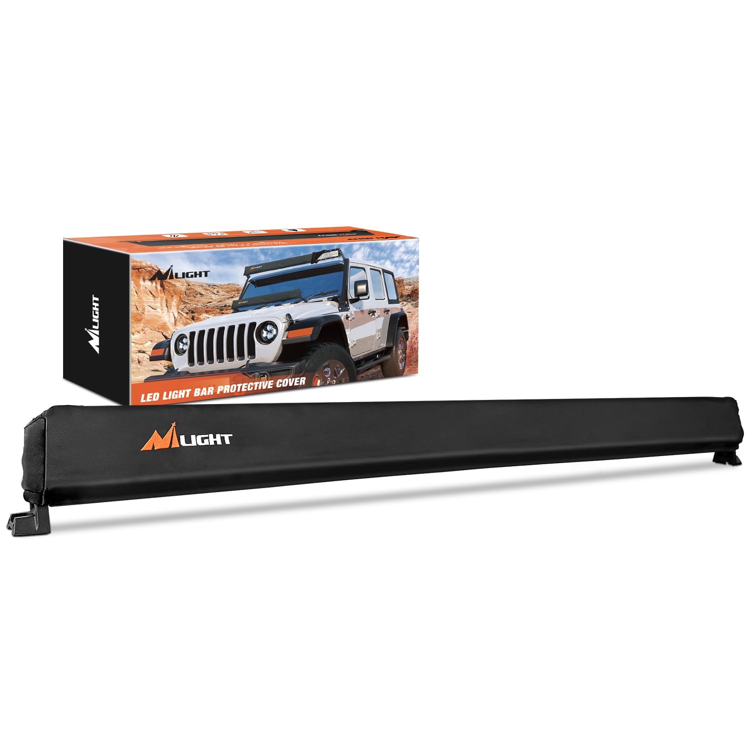 Nilight front view cover on light bar showing protection and neat appearance