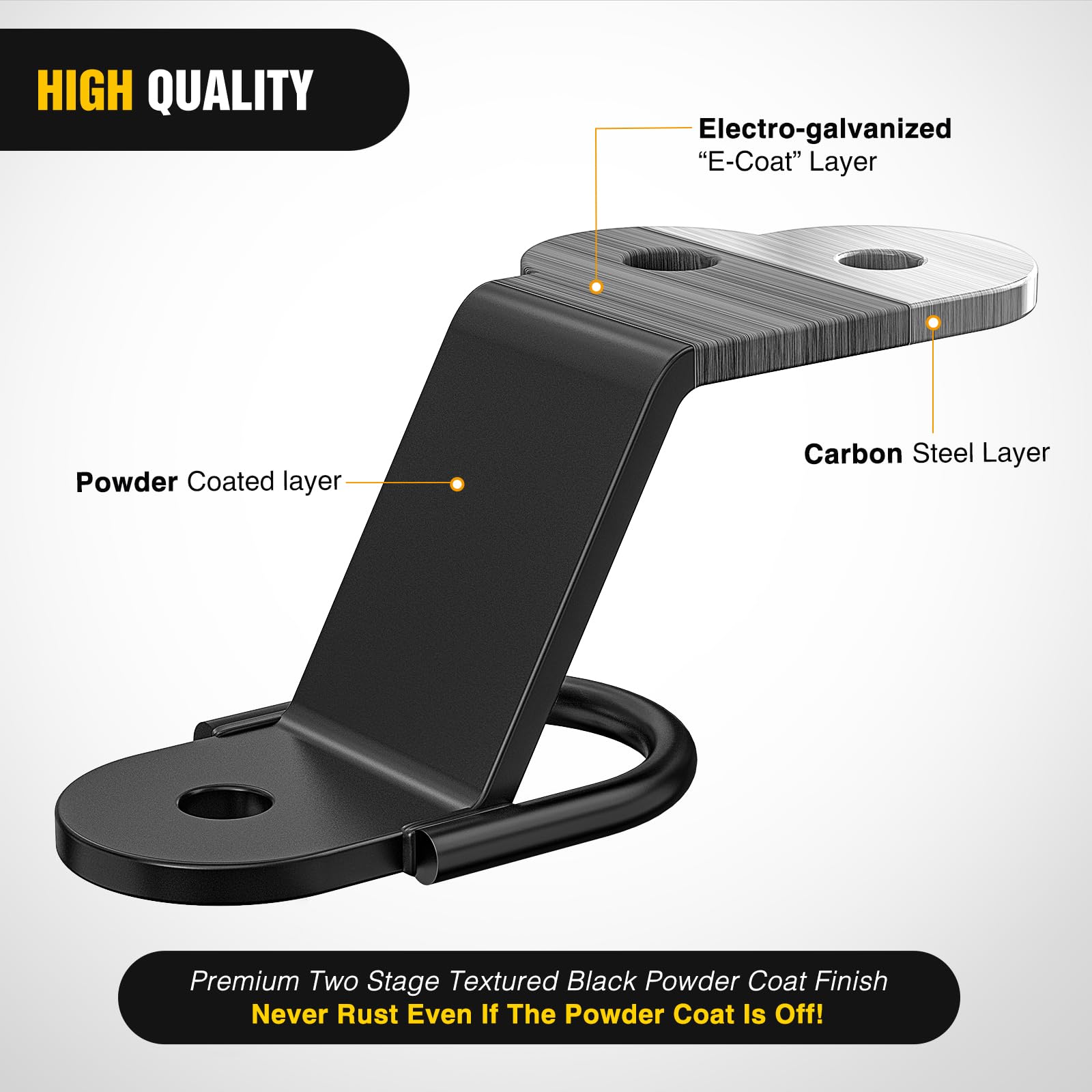 Nilight adapter bolted to a UTV hitch demonstrating quick installation advantage
