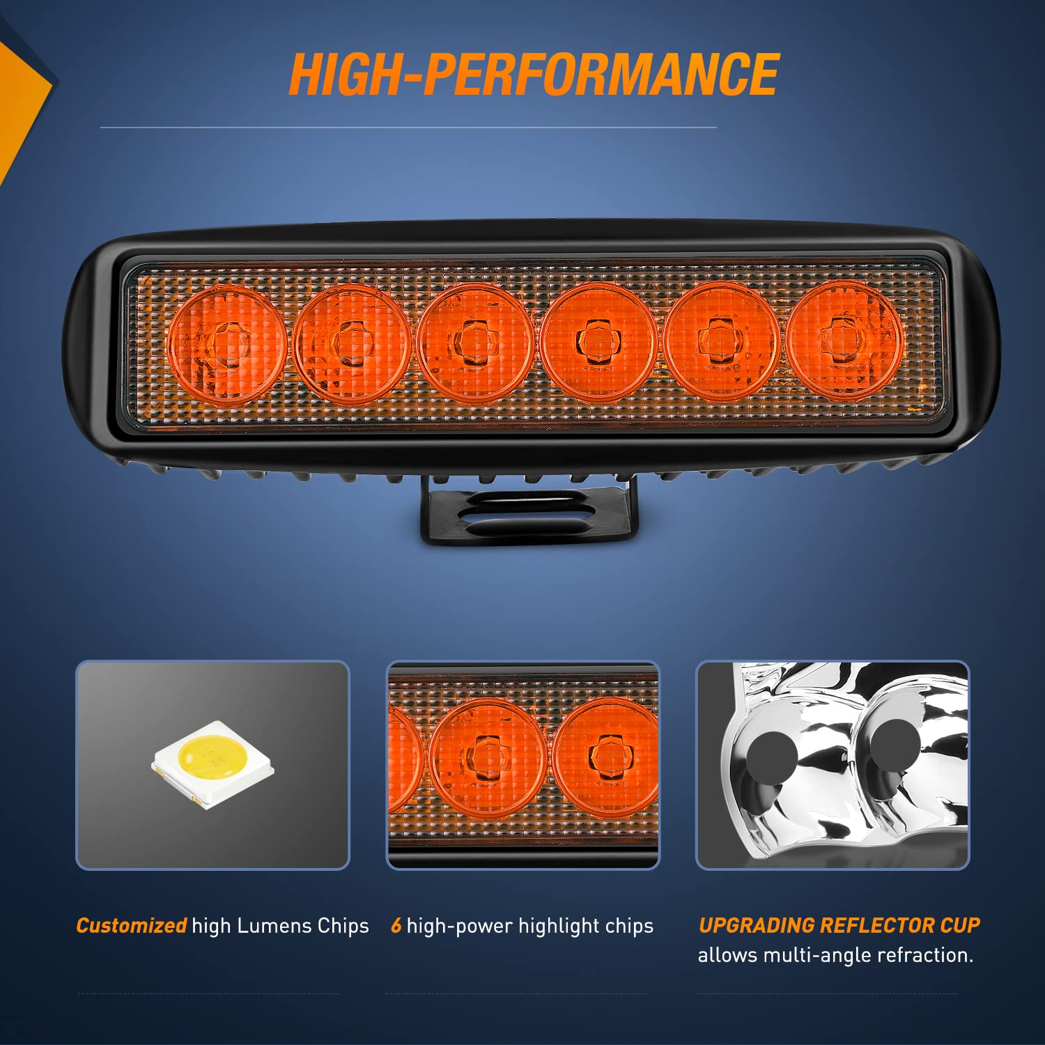 Nilight aluminum cooling fins detail ensuring steady performance and heat dissipation