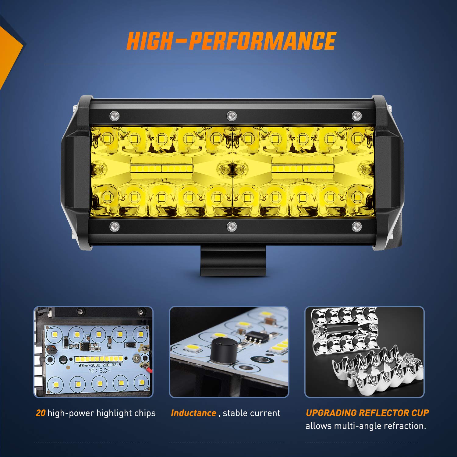 Nilight light bar mounted on vehicle bumper showing improved road visibility benefit