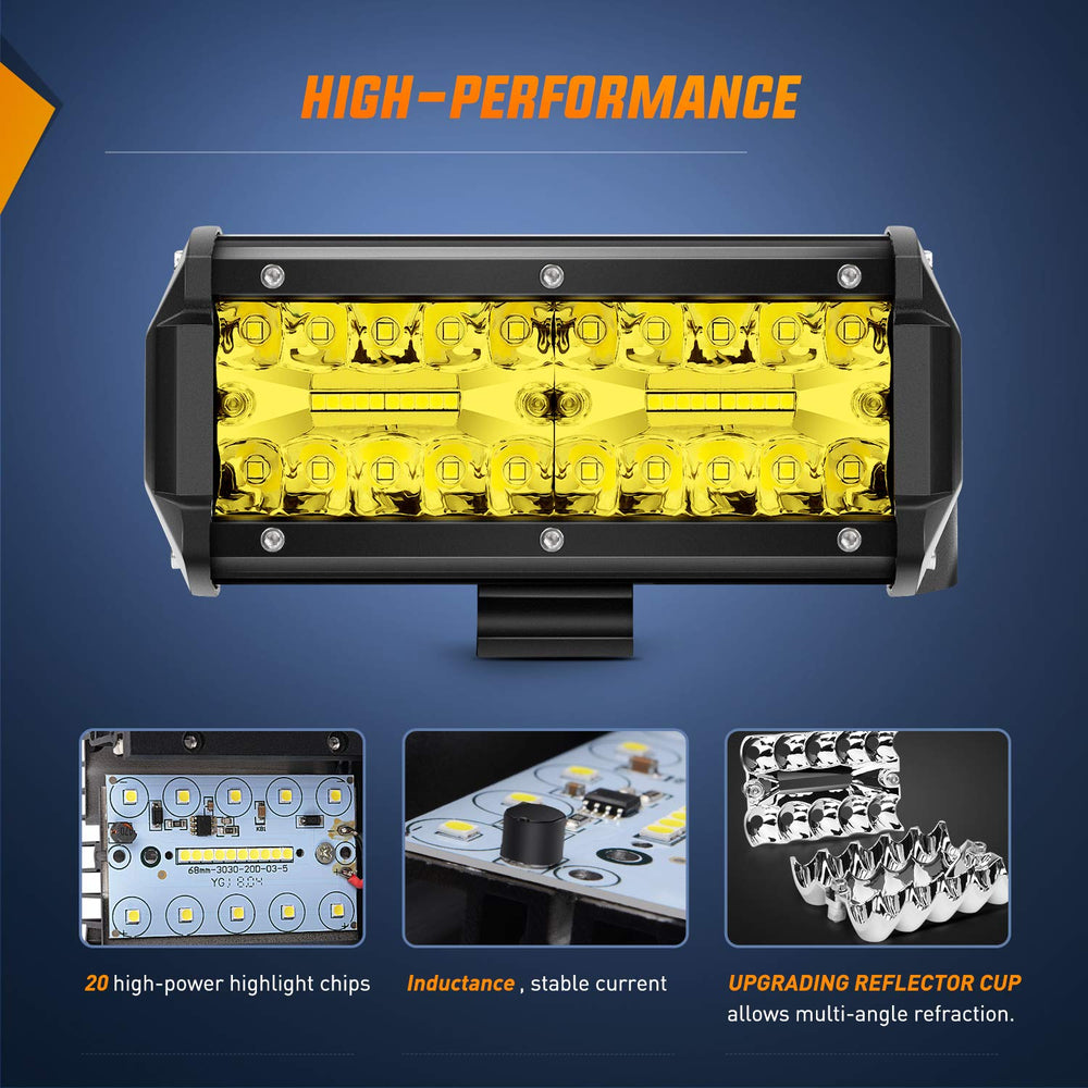 Nilight light bar mounted on vehicle bumper showing improved road visibility benefit