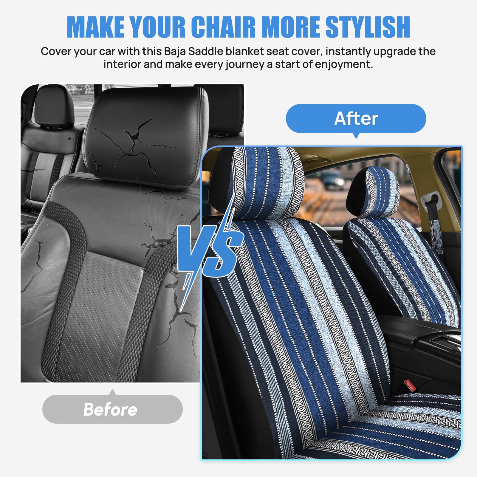 Nilight rear fastening straps and clips showing secure installation benefit