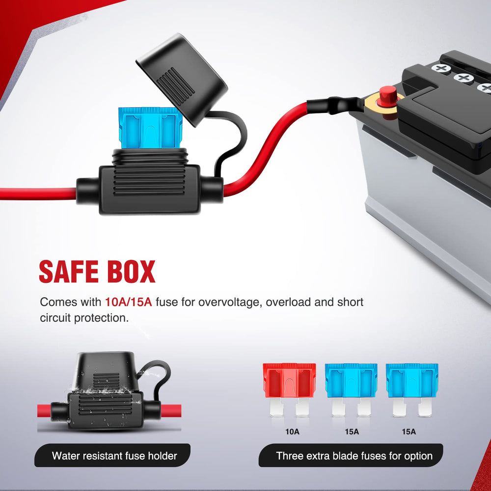 Nilight blade fuse holder visible to protect circuits from overcurrent