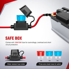 Nilight blade fuse holder visible to protect circuits from overcurrent