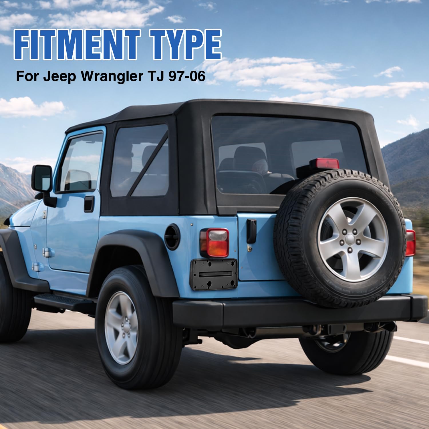 Nilight bracket mounted on Jeep Wrangler TJ showing secure fit