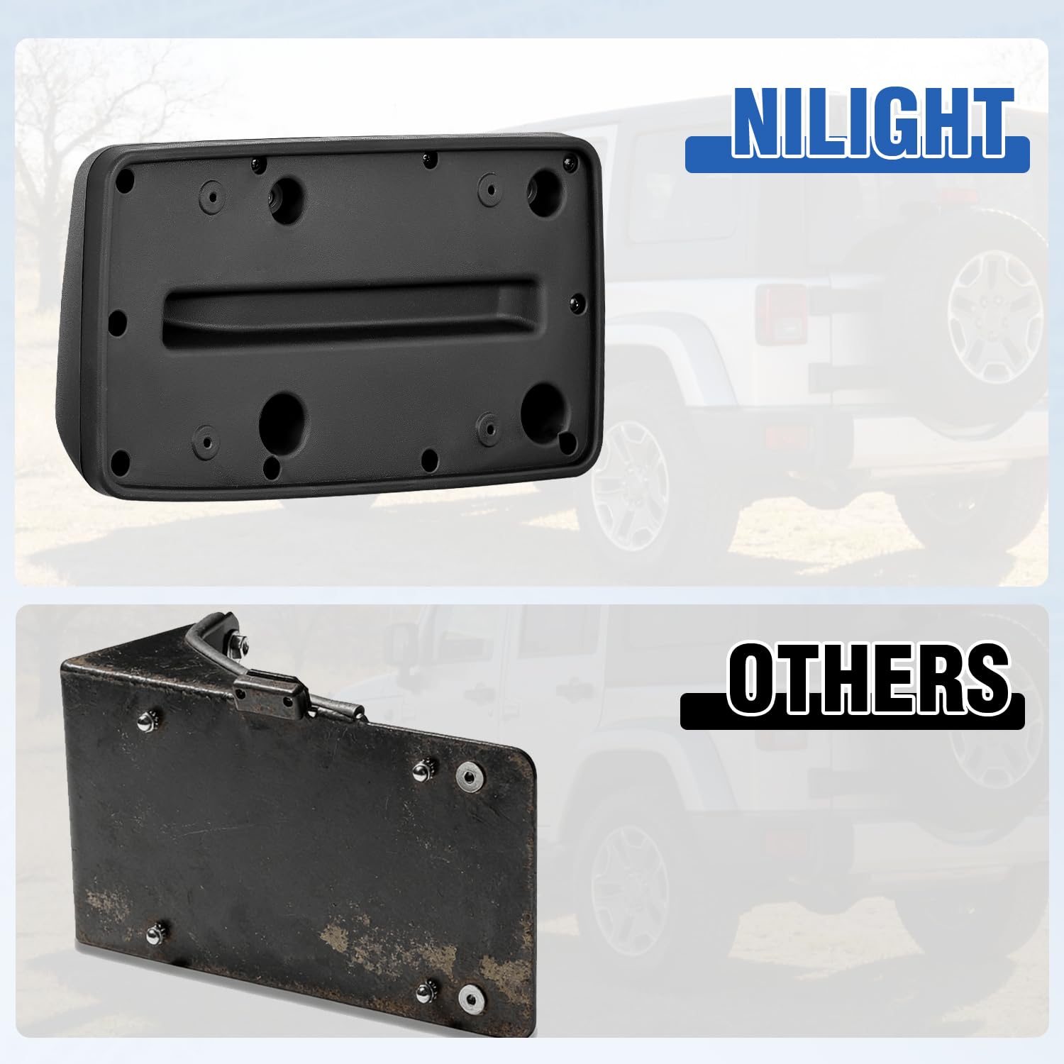 Nilight bracket on Jeep off-road setting showing protection benefit
