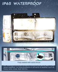Nilight included high and low beam bulbs with sockets for easy plug-and-play