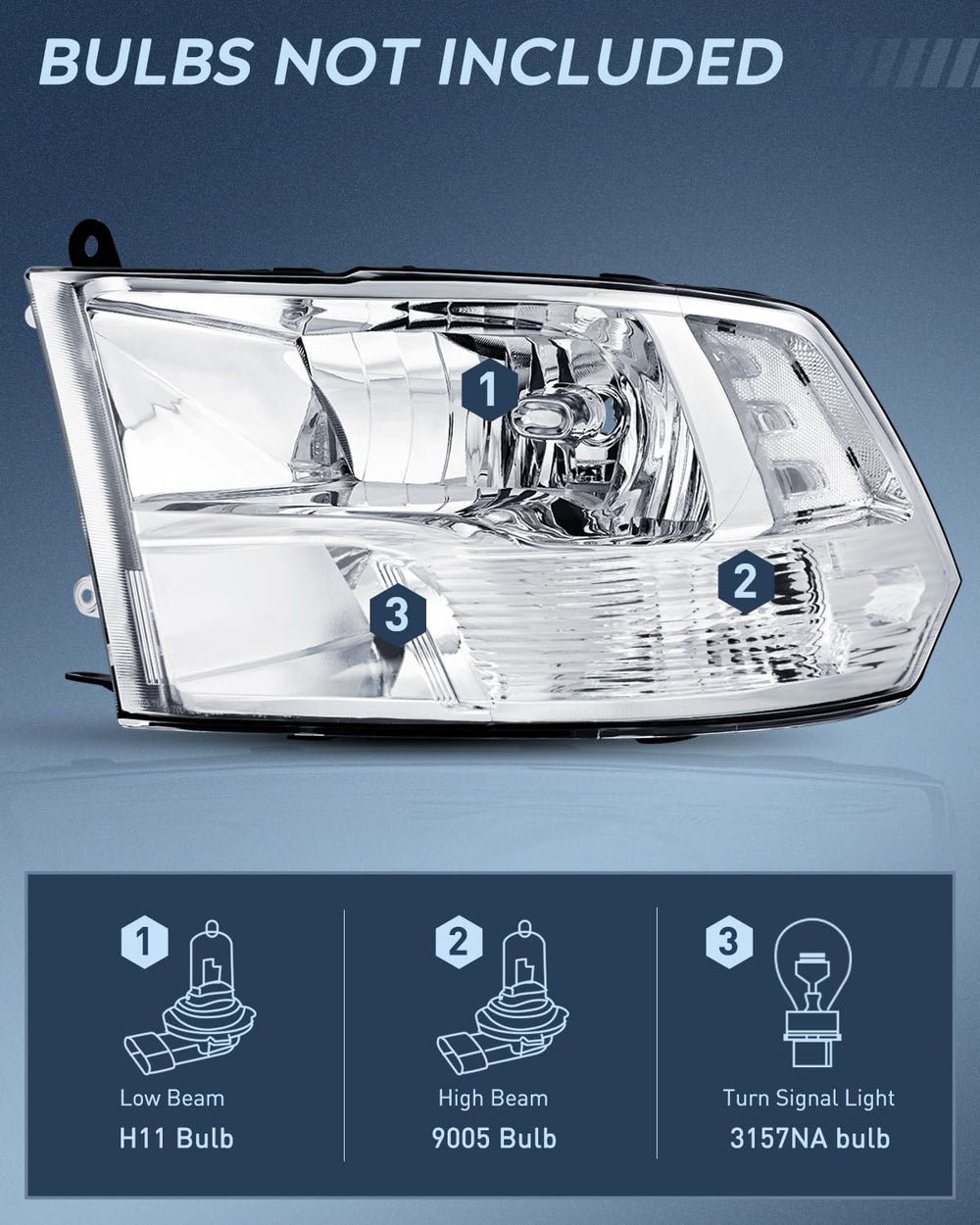 Nilight chrome housing close-up highlighting durable finish and aesthetic upgrade