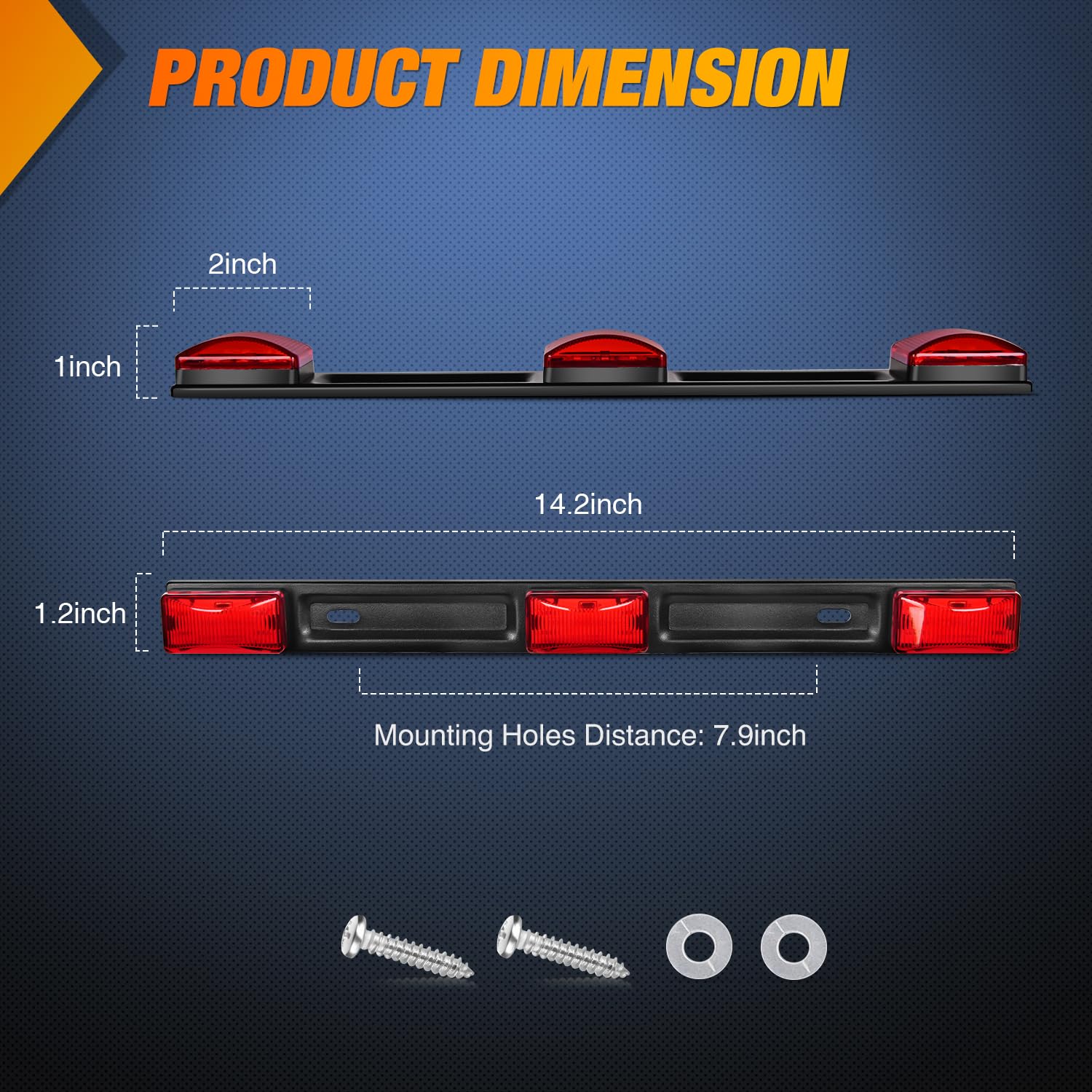 Nilight close-up of nine 3030 SMD LEDs highlighting brighter, wider beam benefit