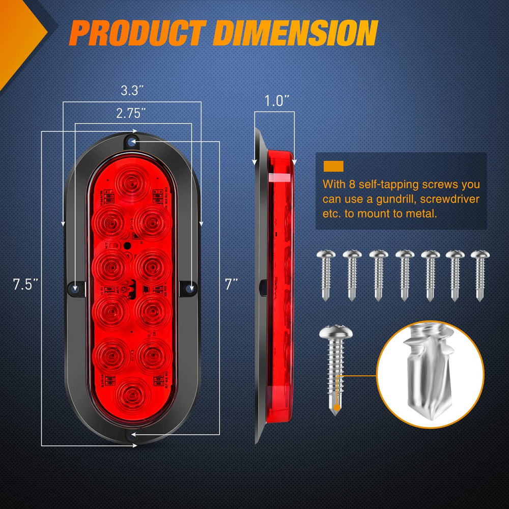 Nilight close-up of 3030 LED array emphasizing bright brake and turn illumination