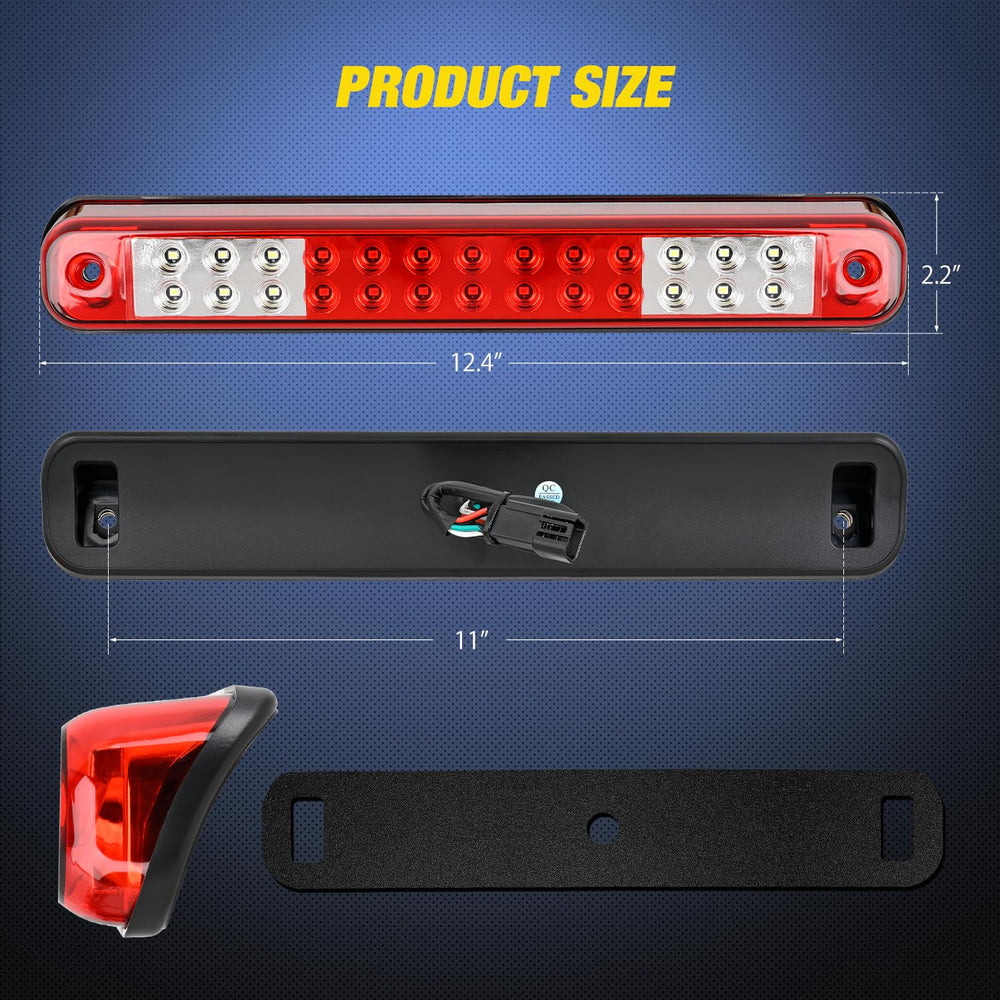 Nilight close-up of LED array shows bright brake and cargo LEDs