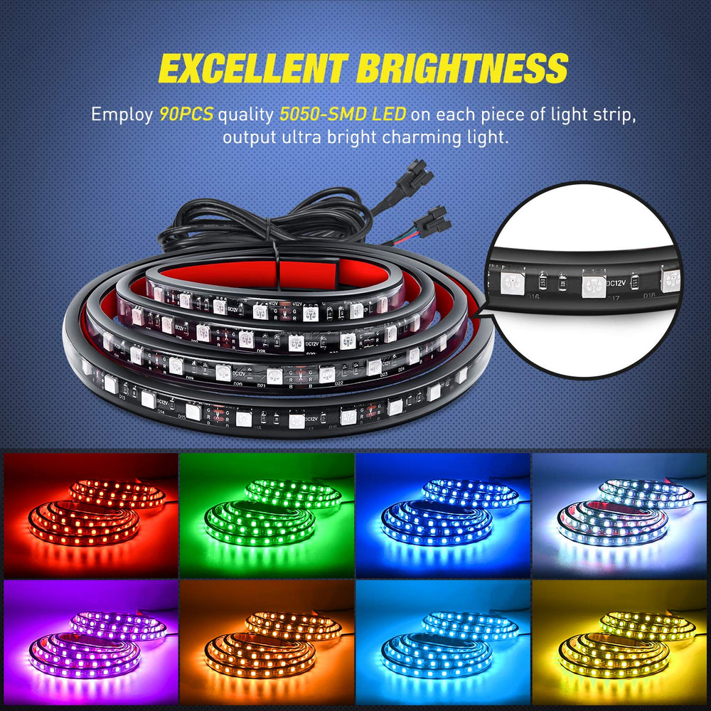 Nilight close-up of 5050-SMD LED chips highlighting bright, even illumination