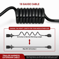 Nilight close-up of 5-flat plug showing flat trailer connection and easy plug-in benefit