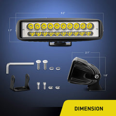 Nilight close-up of LED chips and clear PC lens, ensures concentrated bright output