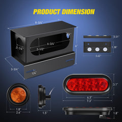 Nilight close-up of 6-inch SMD oval tailight lens providing bright stop and tail illumination