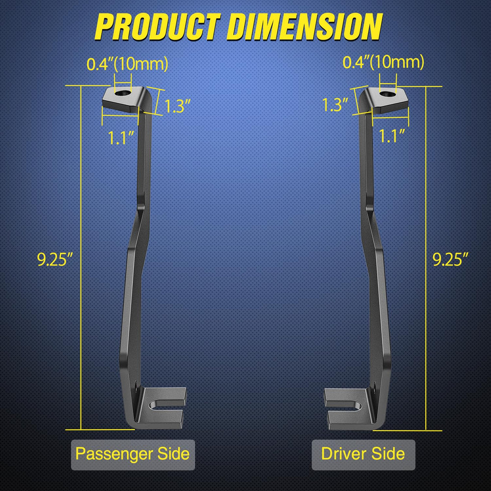 Nilight closeup of thickened iron alloy bracket highlighting strength and durability
