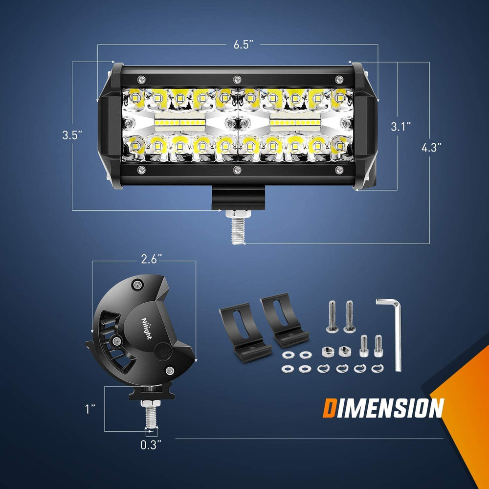 Nilight close-up of triple-row LEDs highlighting concentrated light output benefit