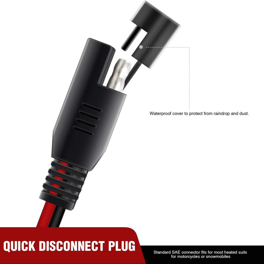 Nilight SAE connector with dust cap protecting terminals from moisture and dirt