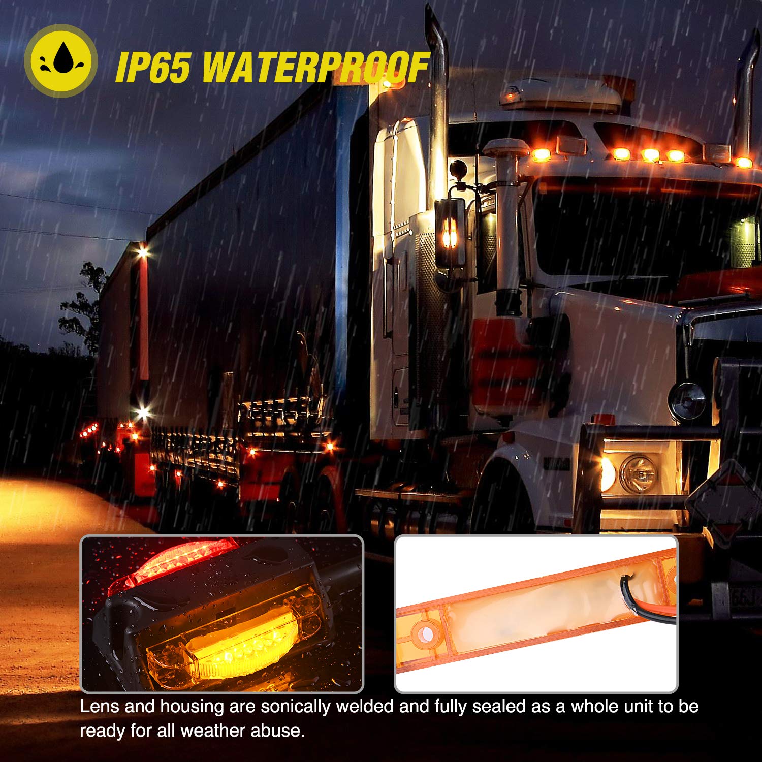 Nilight light mounted on trailer fender to define width and improve safety