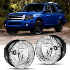 Nilight front view of fog light pair showing fit and finish, improves visibility