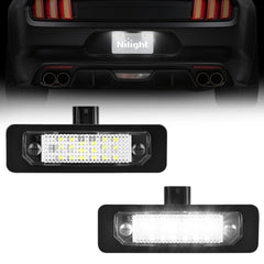 Nilight front view of license plate lights showing clean design and easy fit