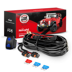 Nilight front packaging showing complete harness kit and contents for easy selection