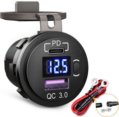 Nilight front panel dual USB with voltmeter showing clean install and reliable charging