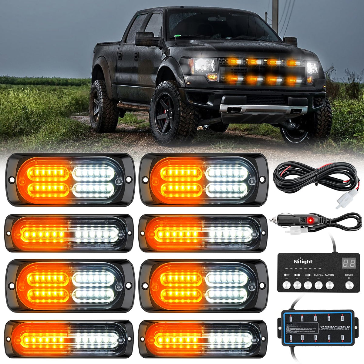 Nilight front view assembled kit showing full set for strong visibility