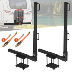 Nilight front view of assembled bumper tote tank rack showing secure fit benefit