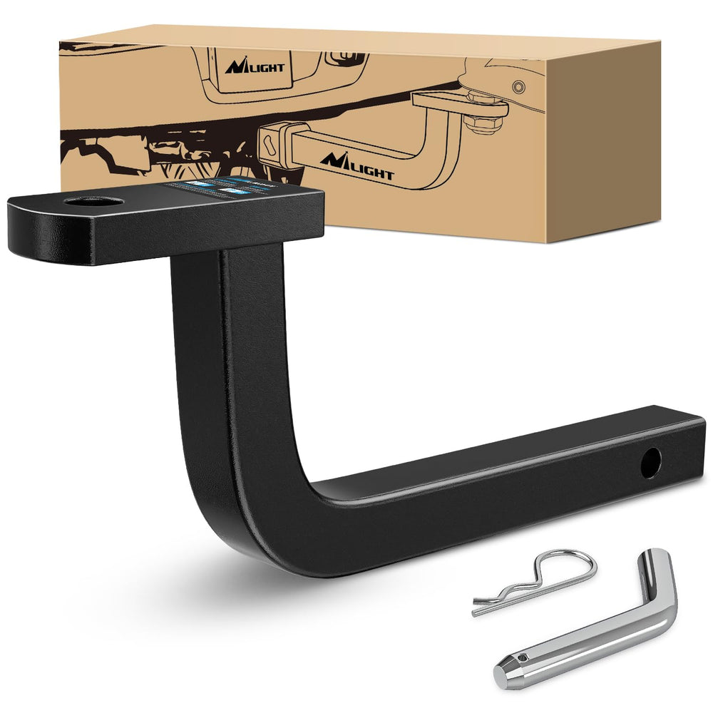 Nilight front view of ball mount showing solid construction and towing reliability
