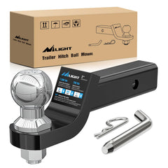 Nilight front view of ball mount showing fit and sturdiness for reliable towing