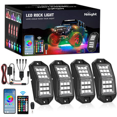Nilight front view of mounted kit showing bright multi-color accents and improved visibility