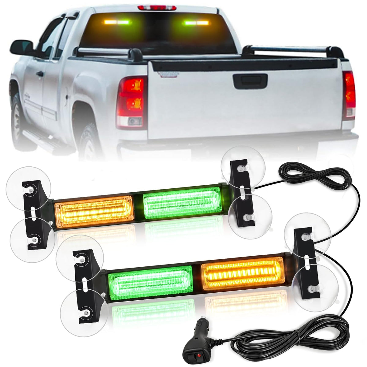 Nilight front view of light bar showing slim profile and bright warning benefit