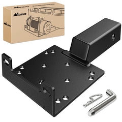 Nilight front view of bracket mounted in 2-inch receiver for secure towing