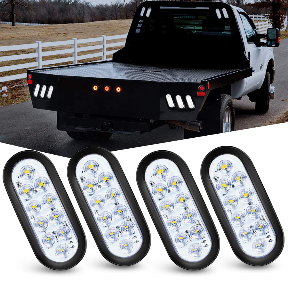 Nilight front view of oval white LED light showing clean lens and mounting
